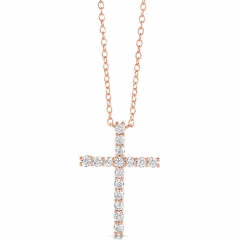 1/4 CT COLORLESS FLAWLESS CROSS PENDANT CFPAC.25-R
