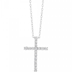 1/4 CT COLORLESS FLAWLESS CROSS PENDANT CFPAC.25-W