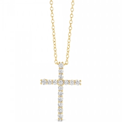 1/4 CT COLORLESS FLAWLESS CROSS PENDANT CFPAC.25-Y