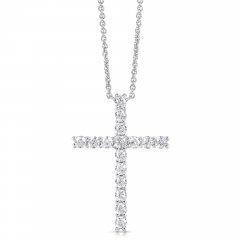 1/2 CT COLORLESS FLAWLESS CROSS PENDANT CFPAC.50-W