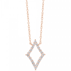 1/4 CT COLORLESS FLAWLESS DIAMOND SHAPED PENDANT CFPAD.25-R