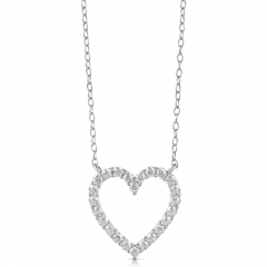 1/4 CT COLORLESS FLAWLESS HEART SHAPED PENDANT CFPAH.25-W