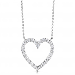 1/2 CT COLORLESS FLAWLESS HEART SHAPED PENDANT CFPAH.50-W