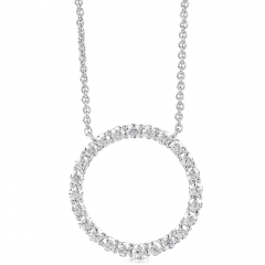 1 1/2 CT COLORLESS FLAWLESS CIRCLE SHAPED PENDANT CFPAR.150-W