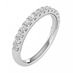 1/2 CTW COLORLESS FLAWLESS WEDDING BAND CFWB125.50-R
