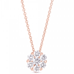 FLOWER CLUSTER .50 TCW PENDANT FCPA.50-R