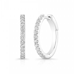 PREMIER SMALL PRONG SET ROUND HOOPS HA4087-W