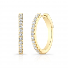 PREMIER SMALL PRONG SET ROUND HOOPS HA4087-Y