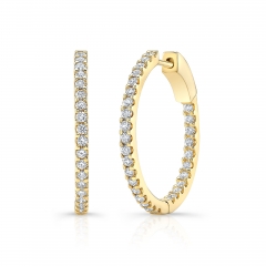 PREMIER MEDIUM PRONG SET ROUND HOOPS HA4088-Y