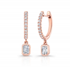 dangling huggie forevermark hoops