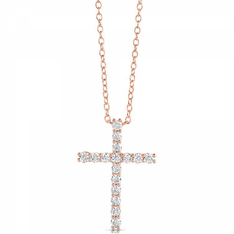 1/4 CT COLORLESS FLAWLESS CROSS PENDANT CFPAC.25-R