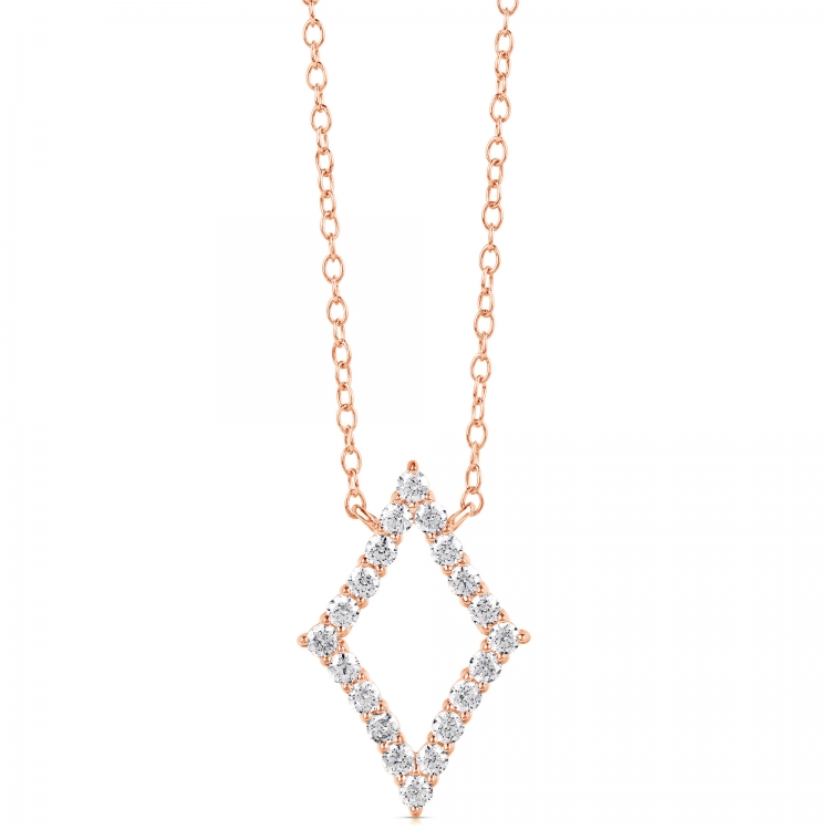 1/4 CT COLORLESS FLAWLESS DIAMOND SHAPED PENDANT CFPAD.25-R