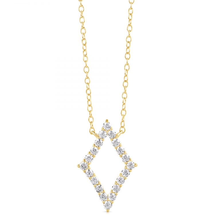1/4 CT COLORLESS FLAWLESS DIAMOND SHAPED PENDANT CFPAD.25-Y