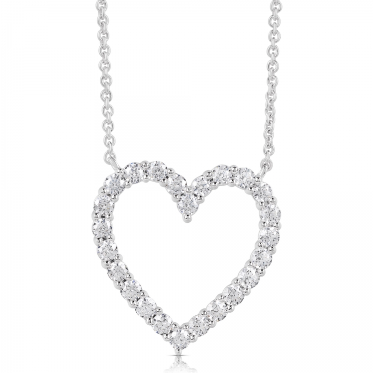 1 CT COLORLESS FLAWLESS HEART SHAPED PENDANT CFPAH.100-W