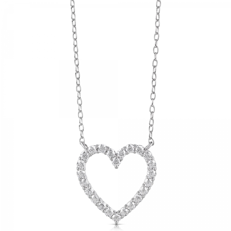 1/4 CT COLORLESS FLAWLESS HEART SHAPED PENDANT CFPAH.25-W
