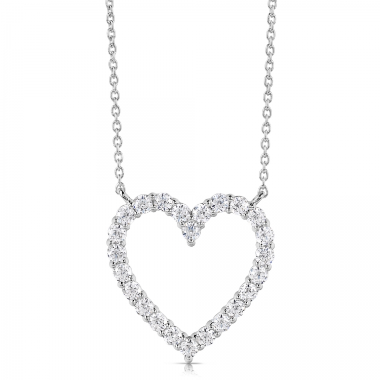 1/2 CT COLORLESS FLAWLESS HEART SHAPED PENDANT CFPAH.50-W