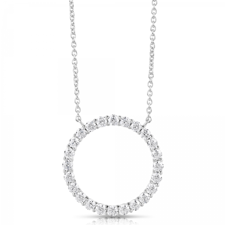 1/2 CT COLORLESS FLAWLESS CIRCLE SHAPED PENDANT CFPAR.50-W